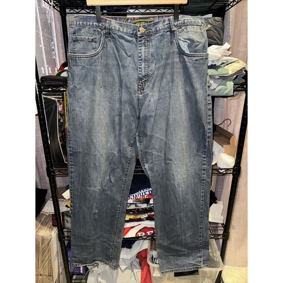 Y2K G-Unit Baggy Embroidered Jeans Size 40x34 - Picture 1 of 9